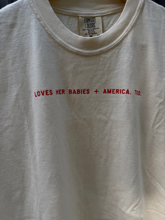 Loves Her Babies + America Tee