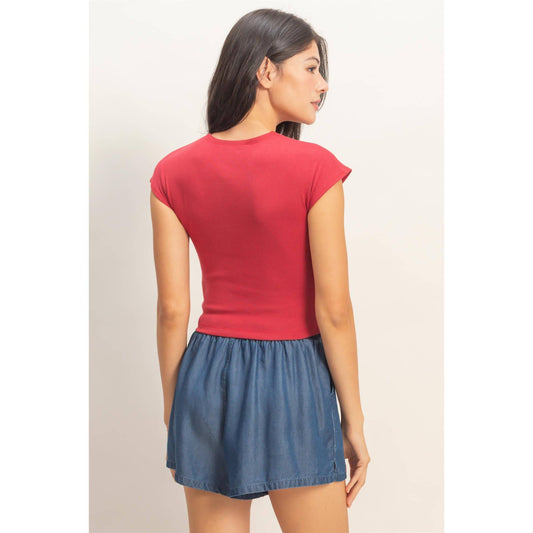 Capped Sleeve Baby Tee