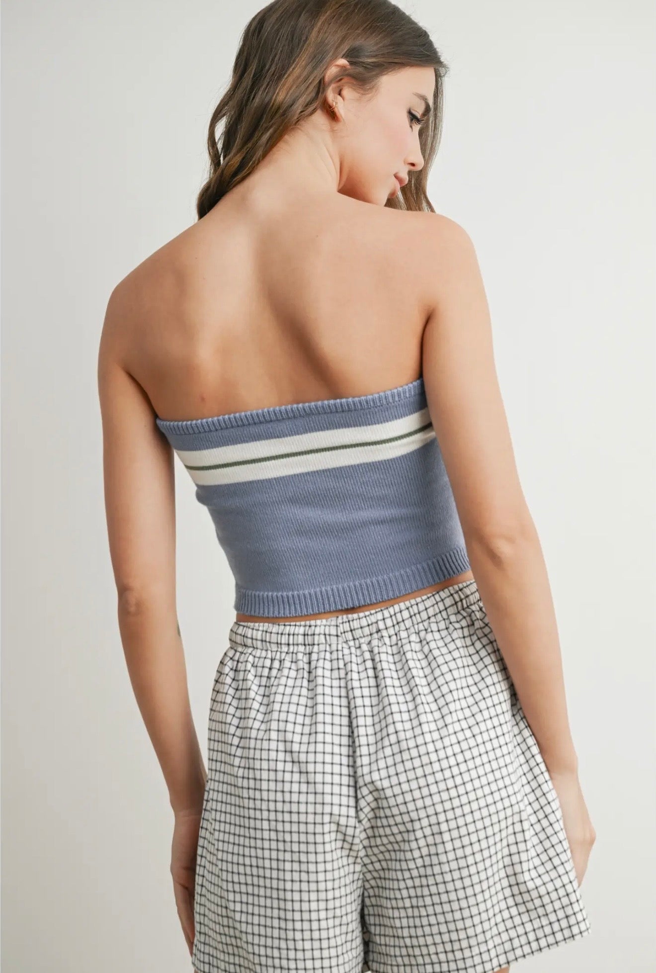 Block Striped Tube Top