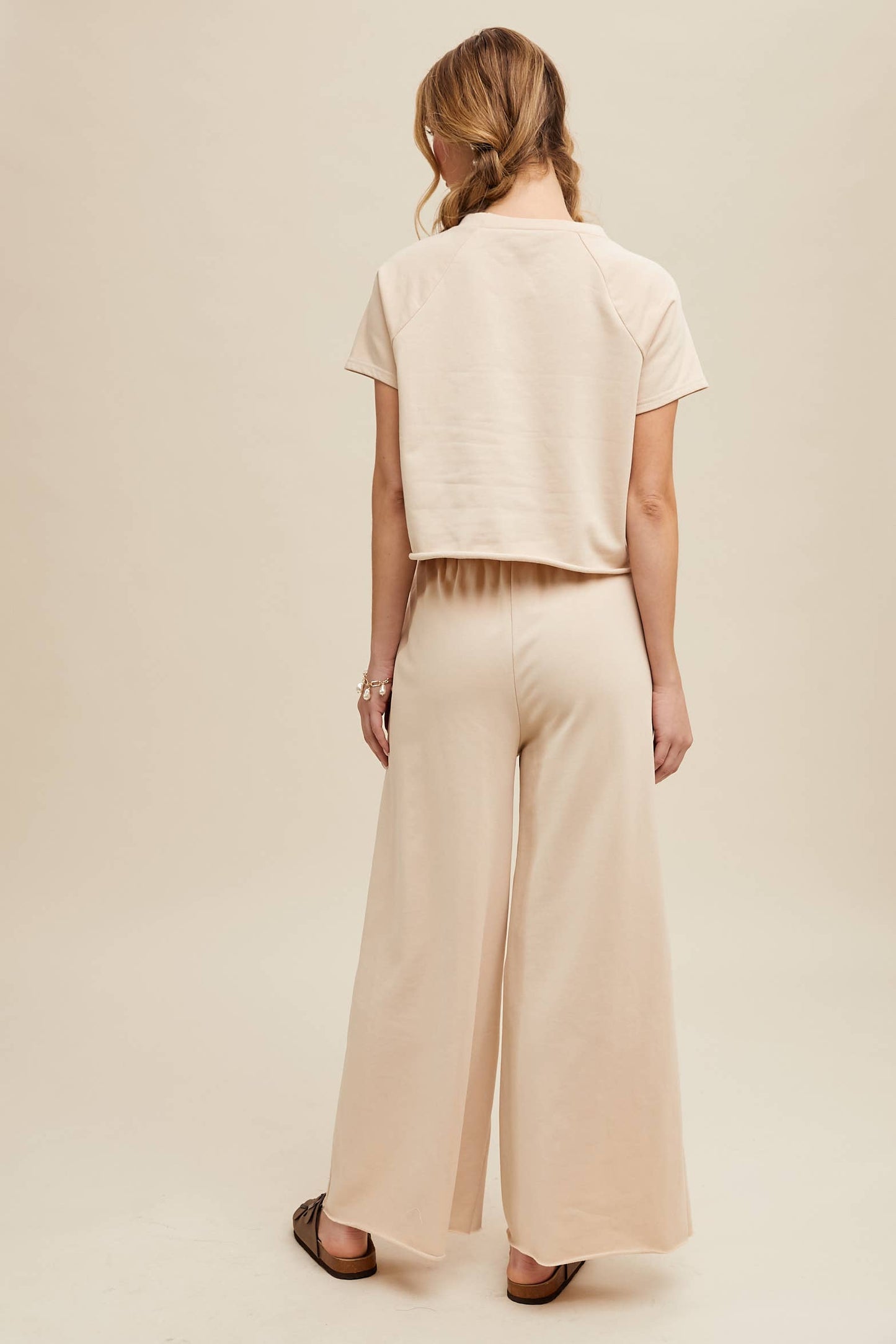 Cream Two Piece Sweat Set