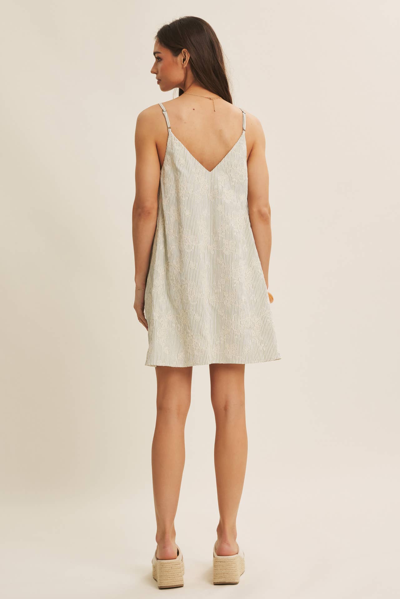 Embroidered Detail Mini Dress