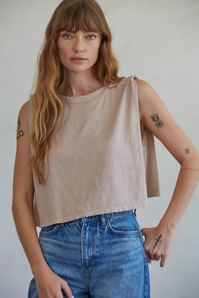 Knit Cotton Tank Top