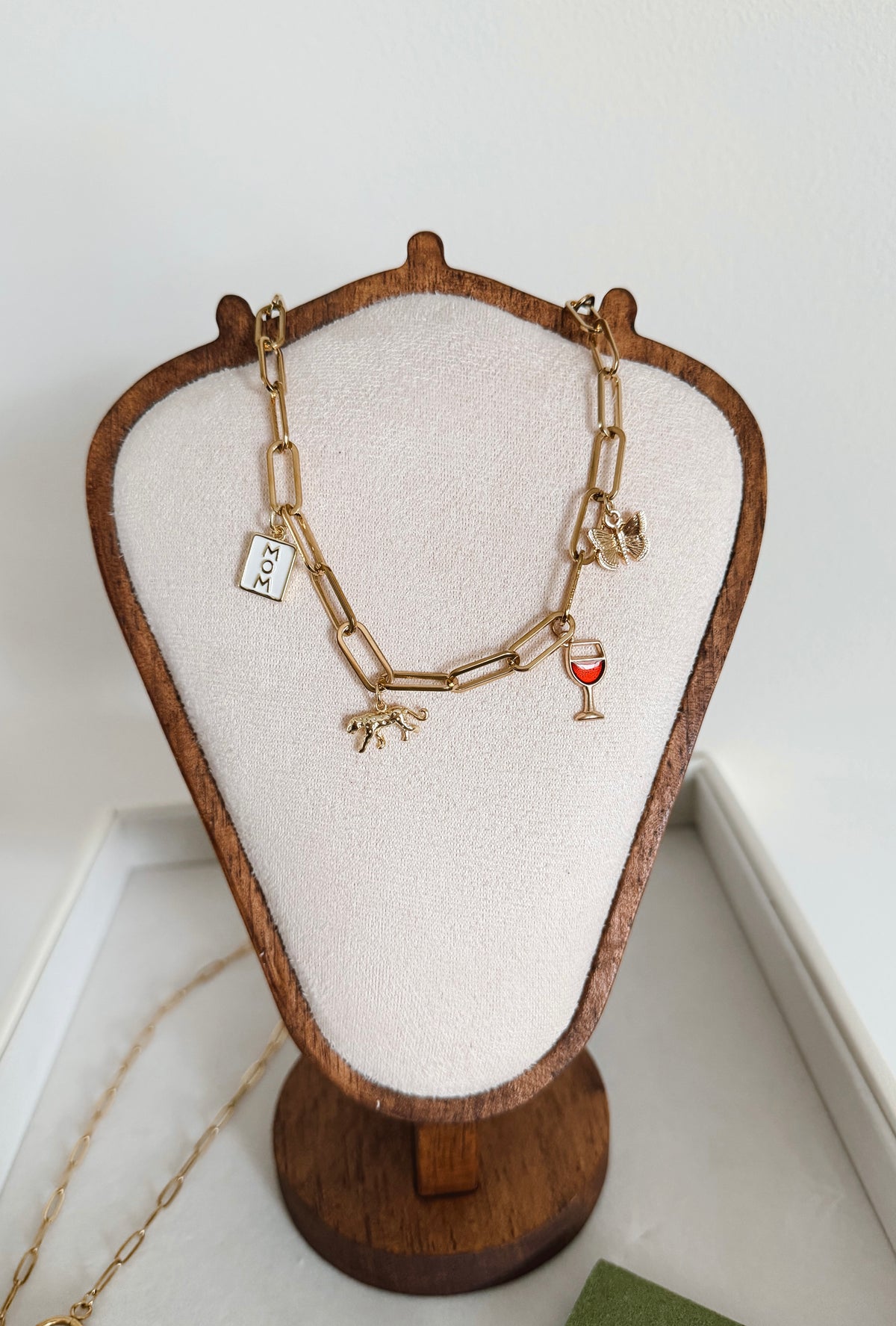 Mama Needs Wine Charm Necklace