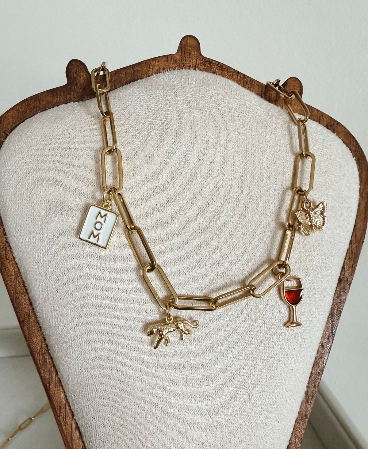 Mama Needs Wine Charm Necklace