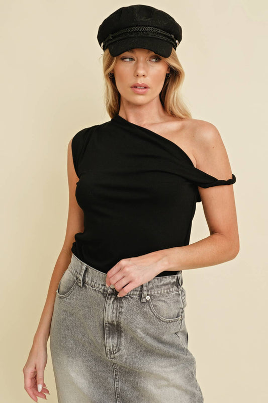 Off Shoulder Twist Detail Top