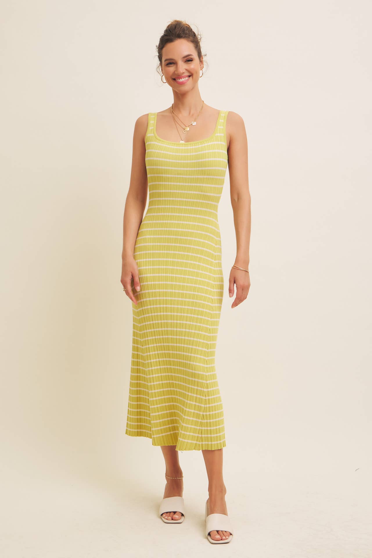 Fit & Flare Sweater Midi Dress