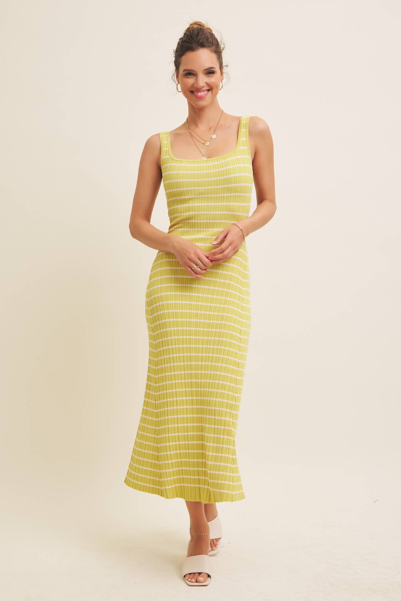 Fit & Flare Sweater Midi Dress